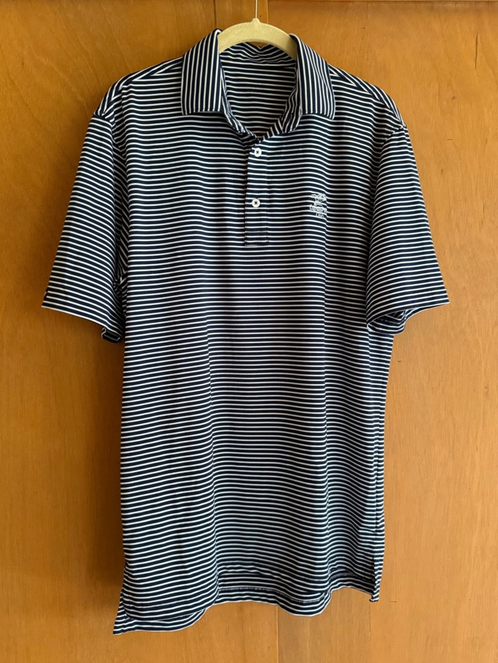 Men's Black & White Striped Polo Shirt – Cypress Point Club